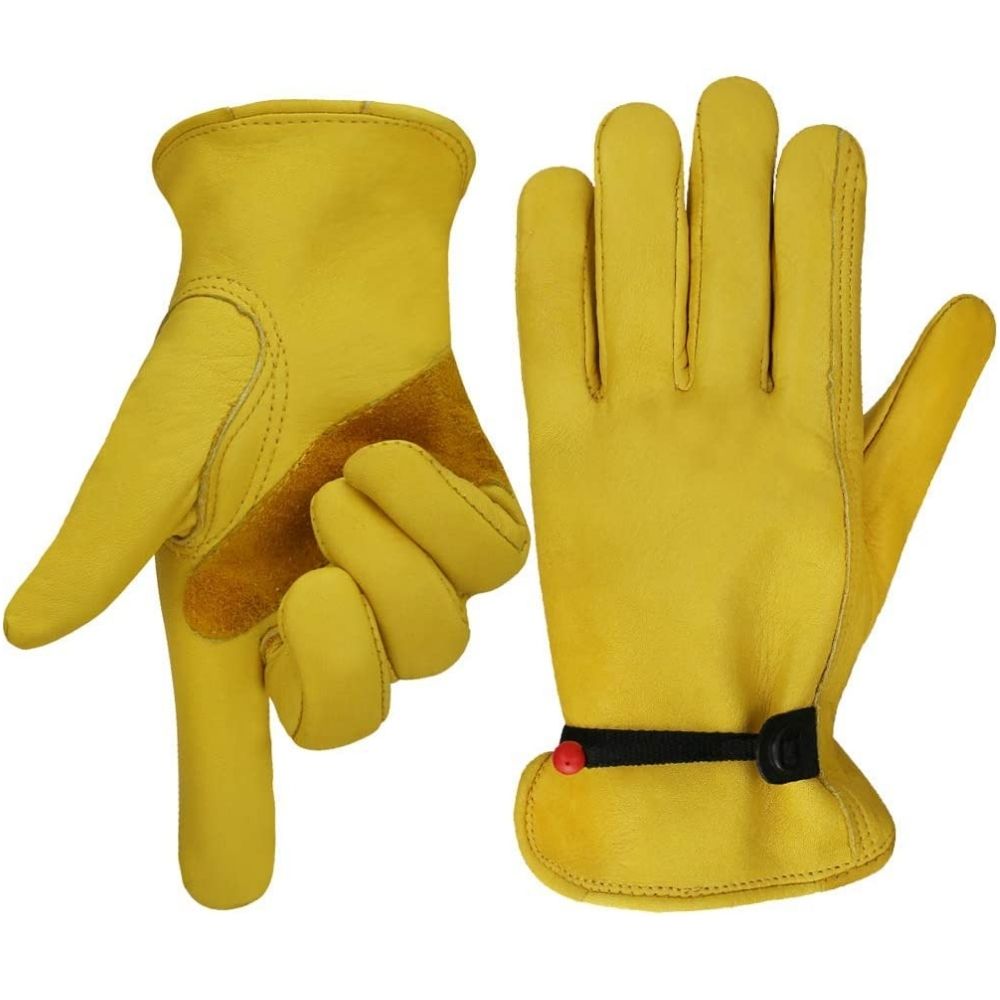 Leather Gardening Gloves: L - Large